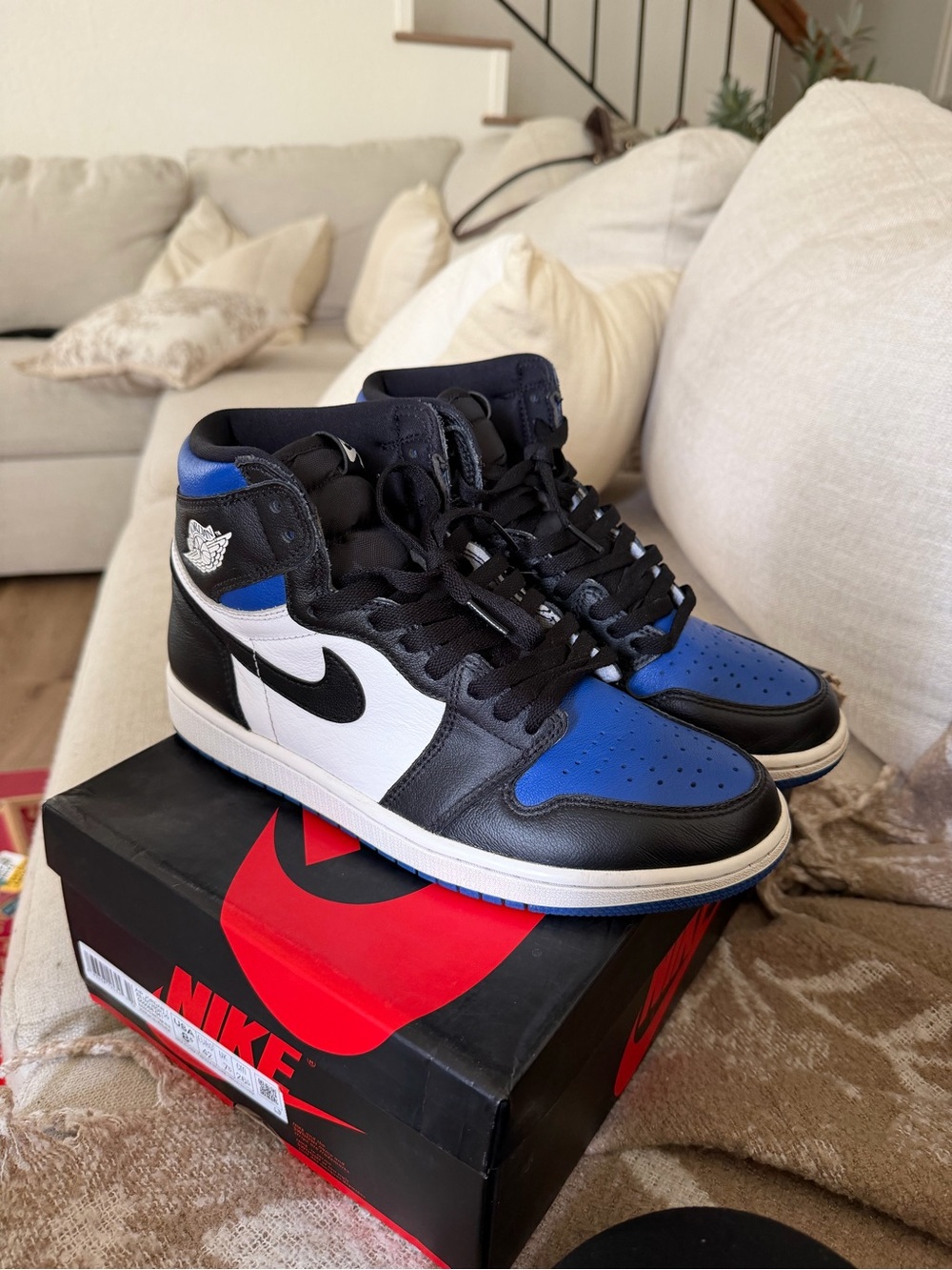 Nike Air Jordan 1 High Black Royal Blue White